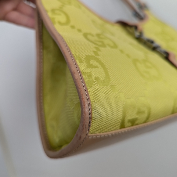 Gucci Jackie Jumbo GG Neon Yellow/Green Bag - Picture 17 of 17